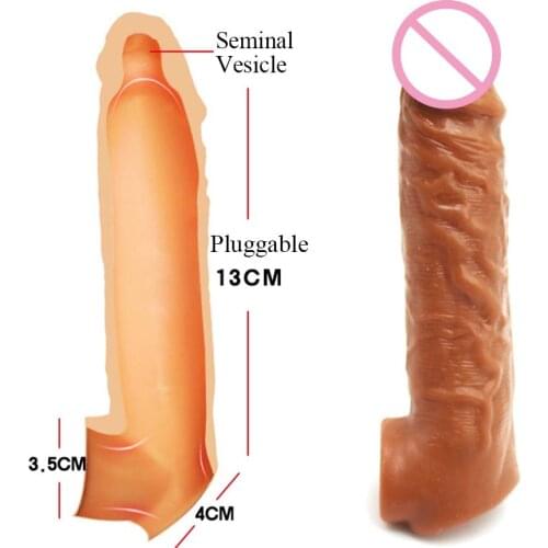 EXVOID Penis Extender Enlarger G-spot Massager Delay Ejaculation Penis Sleeve Sex Toys For Men Cock Ring Vagina Stimulate