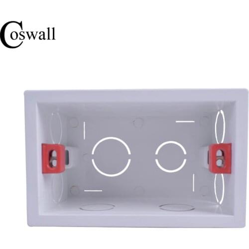 Coswall Super Quality 101mm*67mm US Standard Internal Mounting Box Back Cassette for 118mm*72mm Standard Wall Switch and Socket