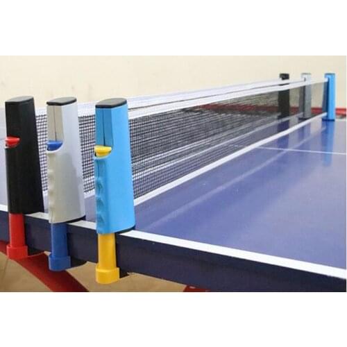 Retractable Table Tennis Net Rack Wavy Side/Flat Side Black+Gray Type B