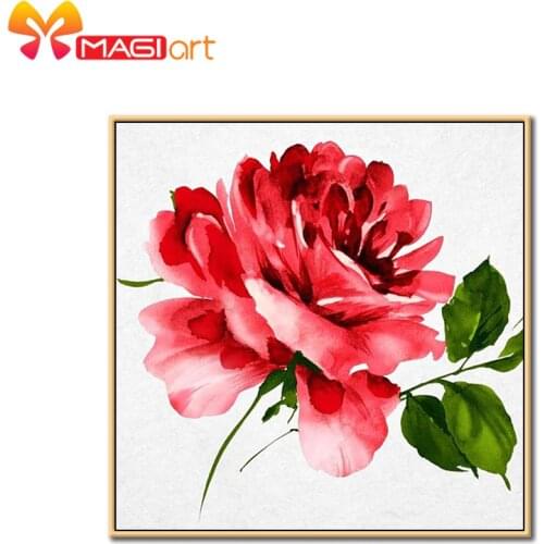 Cross stitch kits Embroidery needlework sets 11CT water soluble canvas patterns 14CT Enthusiasm flower-NCMF176