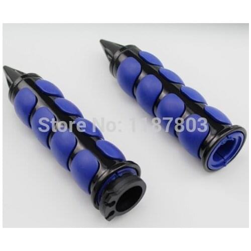 1" 25mm Motorcycle Handlebar Hand Grips For Kawasaki Eliminator 125 600 900 Vulcan 1500 1600 1700 2000 500 750 Black And Blue