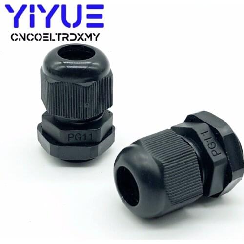 10/20 Pcs PG11 White Black Plastic Waterproof Cable Glands Joints