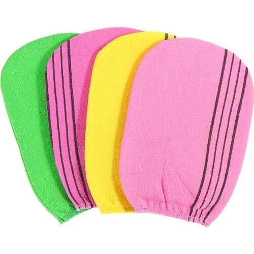 Body Cleaning Tool Double Sided Towel Exfoliating Bath Washcloth Shower Spa Exfoliator Double Sided Bath Glove 4Pcs