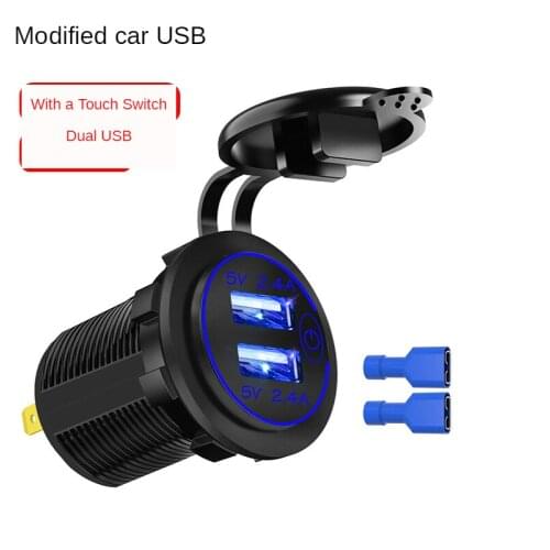 4.2A Dual USB with switch Charger Socket Power Outlet Adapter 5V Waterproof Dual USB Ports Fast Charge for Smartphone Car Marine