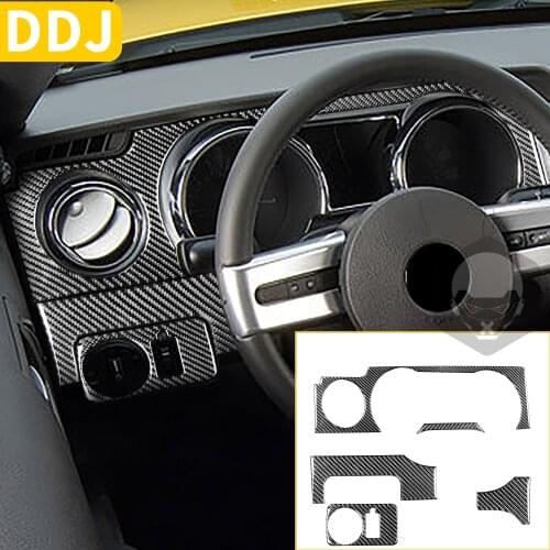 Car Sticker Speedometer Message Center Surround Cover Trim for Ford Mustang GT 2005-2009 S197 Carbon Fiber Interior Accessories
