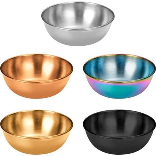 Sauce Dish Appetizer Serving Tray Stainless Steel Sauce Dishes Spice Plates Kitchen Supplies Plates Spice Dish Plate
