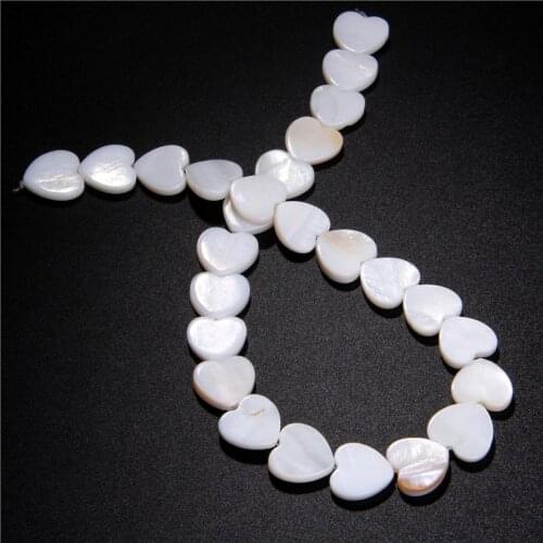 6 mm-15 mm Heart Shape Mother Of Pearls Beads Natural White Irregular Shell Loose Beads For DIY Making Jewelry Women Necklace