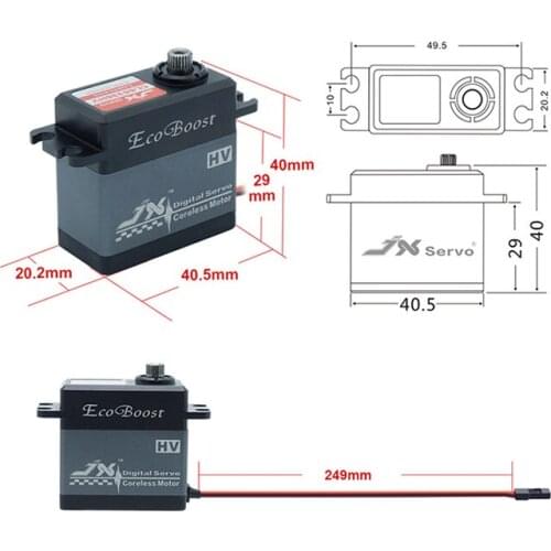 JX Ecoboost CLS6336HV 36KG Large Torque 180Degree CNC Digital Coreless Servo for RC Models Helicopter Cars Truck Part