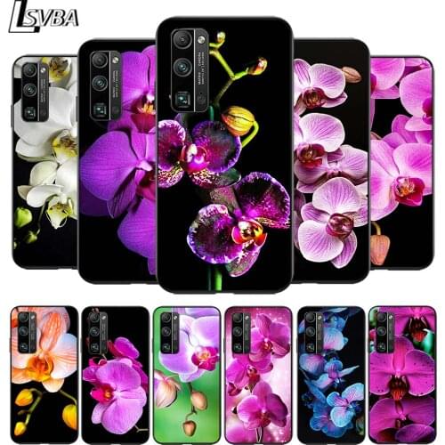 Orchid Flowers Colorful for Huawei Honor V30 20 Pro 20 10i X10 9S 9A 9C 9X 8X 10 9 Lite 8A 7C 7A Pro Black Phone Case
