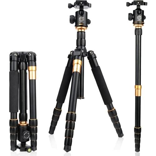 DHL Professional Magnesium Aluminium Tripod q-666 & Monopod Q666 Pro DSLR Camera / Portable Traveling Tripod Max load to 15kg
