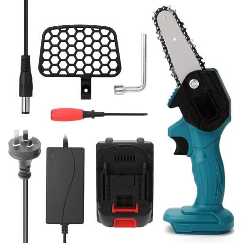 KKMOON Electric Chainsaw Power Tools Rechargeable Small Electric Saws Woodworking One-handed Electric Saw Garden Logging Brushed