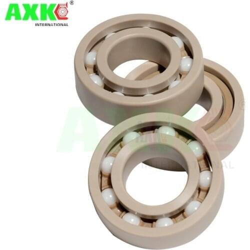 PEEK corrosion and high temperature resistant bearings 6300 6301 6302 6303 6304 6305 6306 6307 ceramic ball