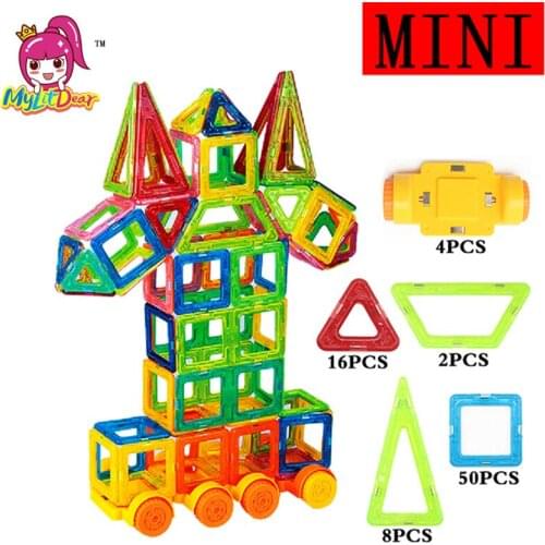 Robot Magnetic Designer Mini Building Blocks 80pcs Construction Toy Kids Educational Toys Plastic Creative Bricks Enlighten Toys