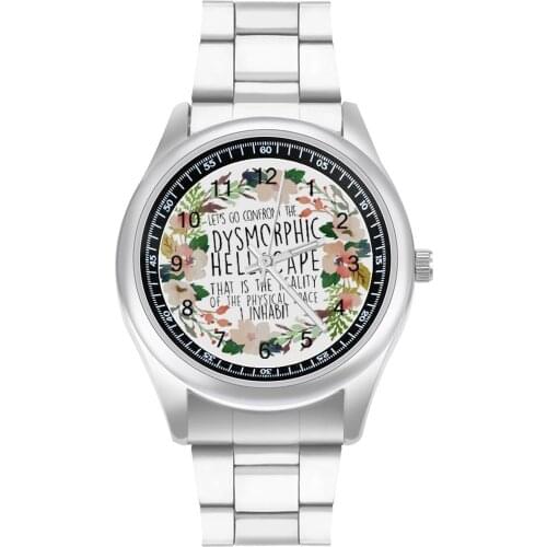 Floral Quartz Watch Steel Design Wrist Watch Man Sport Vintage Fashion Wristwatch