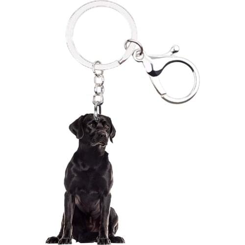 Labrador retriever Keychain Animal Dog NOT 3D cute kawaii for women lady girl xmas gift bag Charm accessories acrylic hot drop