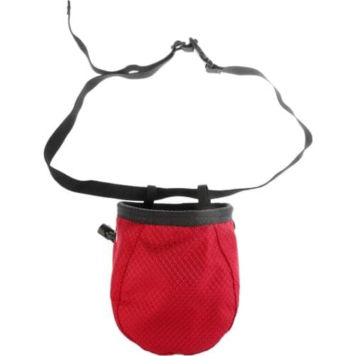 MagiDeal Cylinder Chalk Bag Pouch for Rock Climbing with Drawstring Corded Closure and Waist Belt