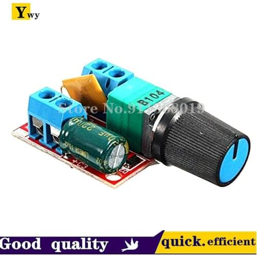 Mini DC Motor PWM Speed Controller 3V-35V Speed Control Switch LED Dimmer 5A