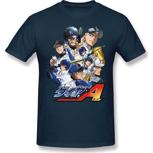 Rengoku Men Janpanese Anime Diamond No Ace Comic Black T-Shirt .jpg Pure Cotton Tees Harajuku Daily Life Streetwear
