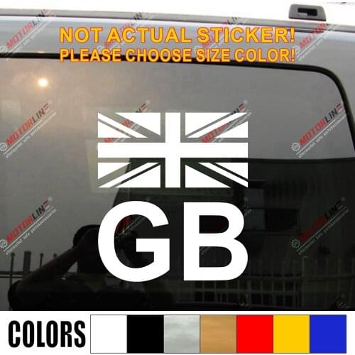 GB Flag UK British England GB Union Jack Flag Car Decal Sticker Vinyl Truck Boat Die cut no background pick color and size