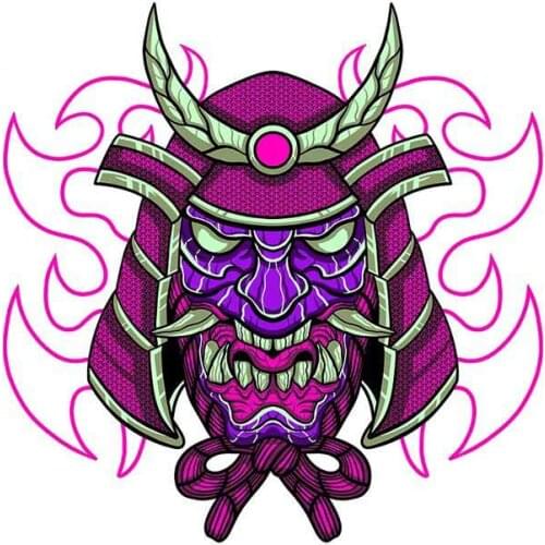 Car Stickers for Japanese Samurai Head Graphics Auto Accessories Vinyl Decal Suitable for Motorcycle Trunk Decor 13cm*13cm