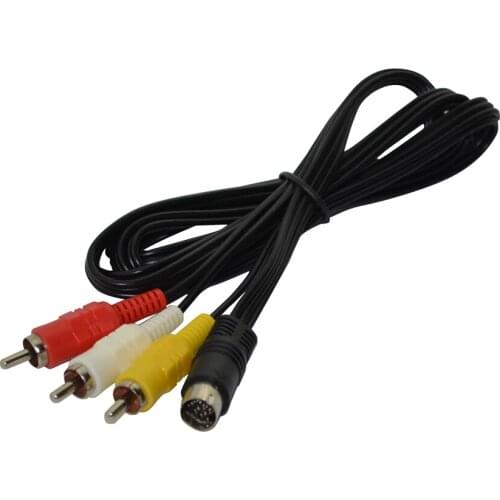 Latest Nickel Plating Plug AV Cable for SEGA Saturn RCA Cord for SS