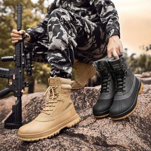 New Military Tactical Boots Man Waterproof Training Army Work Boots Hiking Sport Sneakers Autumn Training Boots Pro Combat Shoes