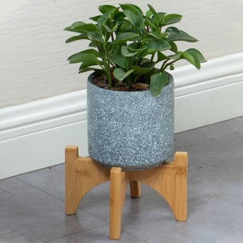 Office Tabletop Flower Succulent Greenery Pot Rack Bonsai Plant Stand Flower Pot Wooden Planter Holder Modern Home Decor