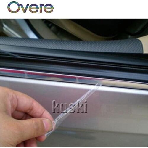 Overe 5M Chrome Trim Styling Car Sticker Molding Strip For Seat Leon Ibiza Skoda Rapid Fabia Octavia Yeti Audi A3 A4 B8 B6 B7 A6