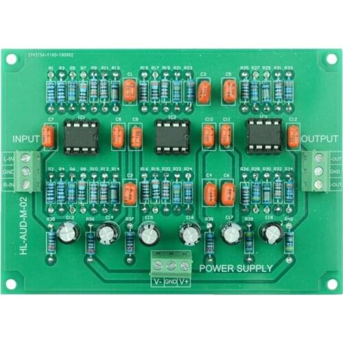 Stereo Phono RIAA Preamplifier Preamp Module Board (LM833-N, for MM Pickup)