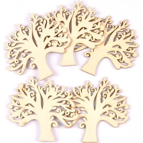 Blank Wooden Tree Embellishments For DIY Crafts Embellishments For Party Wedding Decoration mt2621