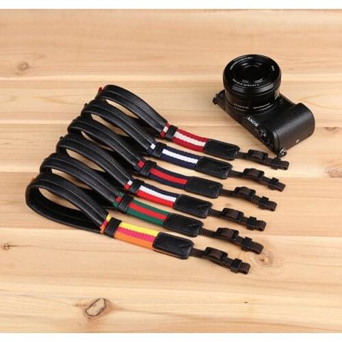 LXH Handmade Genuine Leather Camera Wrist Strap National style Wrist Hand Strap For Sony Fujifilm Nikon Olympus Canon SLR Camera