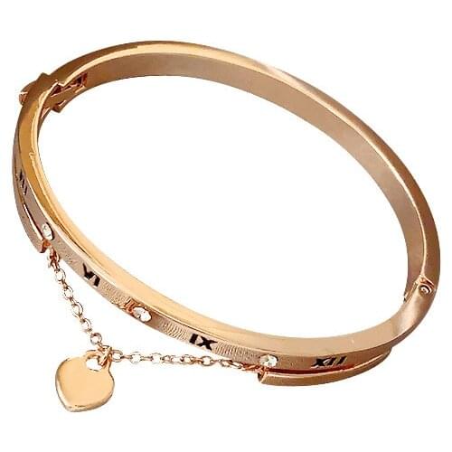 RZ054 2021 Hot Roman Numeral Love Bracelet Please Couple Simple Bracelet Personalized Rose Jewelry