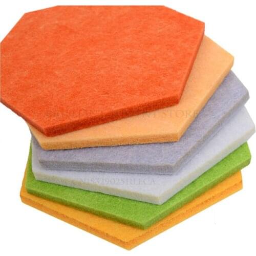 Hexagonal Felt Wall Decoration Polyester Fiber 3D Wall Felt Indoor Sound Insulation Board 30CM Wall Sticker Background Board 9MM