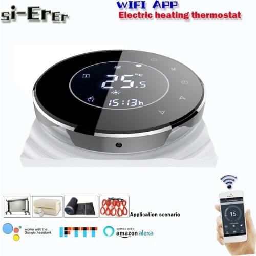 16A WIFI Thermostat Temperature Controller Underfloor Heating Electric Thermostat , Works with Alexa Google Home