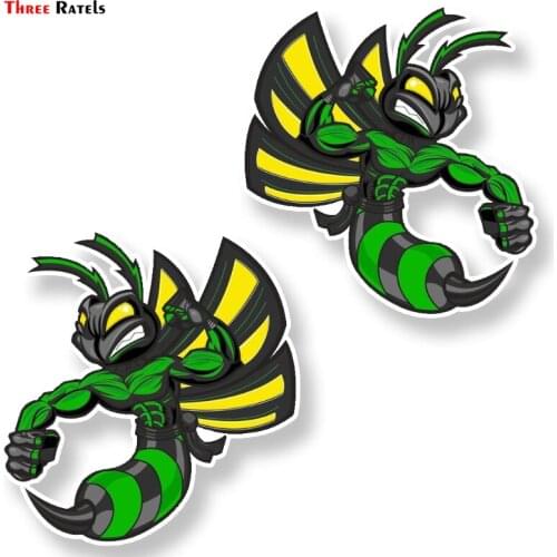 Three Ratels FTC-8871 Cool Lovely Cartoon Hornets Colored Pvc Car Sticker Bumper Window Graphic Decoration