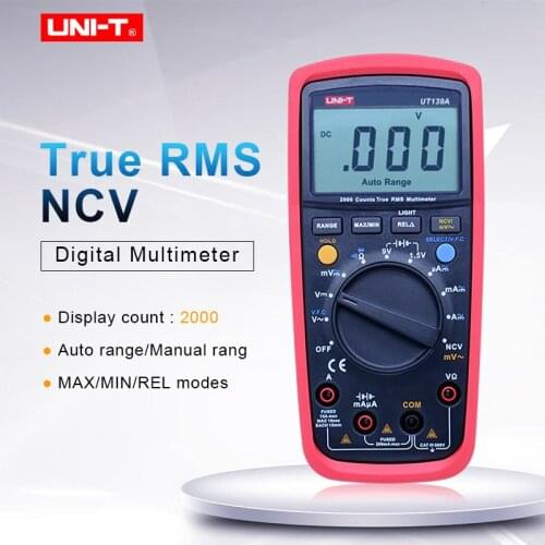 UNI-T UT139A True RMS Digital Multimeter AC DC Voltage Current Resistance Tester Ohmmeter Voltmeter Ammeter Diode test/NCV