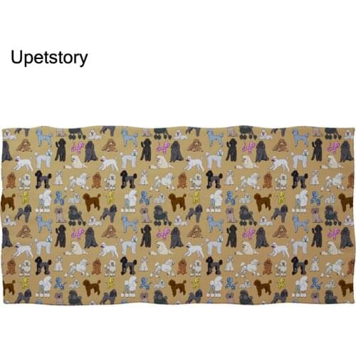 Upetstory Floral Poodle Dog Printed Bath Towel for Adult Women Absorbent Microfiber Fabric Towel Household Bathroom Towel Sets