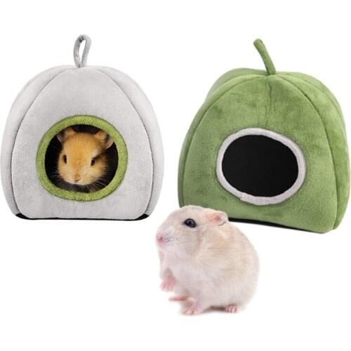 Hamster Hideout Cozy House Bed for Chinchilla Ferret Hedgehog Sugar Glider Hammock 2 in 1 Small Pet Tent Cage Cave Habitat