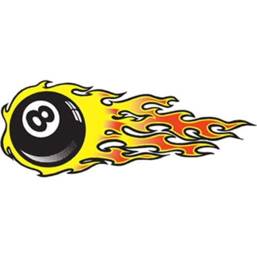 Eight Ball Flames Rod Performance Car Stickers Automobiles Motorcycles Styling PVC Decal High Quality KK Vinyl Cover Scratches