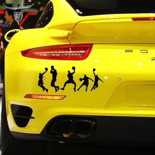 EmpireYing 3 Size 8 Colors Different Styles Basketball Players Dribble Jump Shot Dunk Dynamic Art Car Sticker Decor Vinyl Decals
