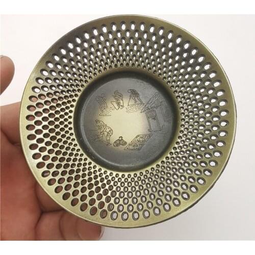 Hollowed out cup pad cup holder rustic style tea holder retro cup pad Qingming Riverside picture hollowed out more airy