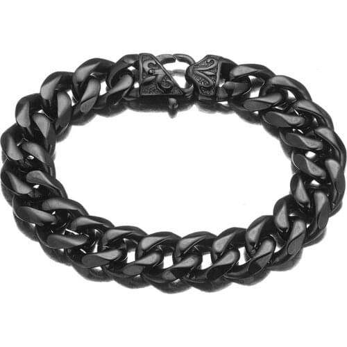 Granny Chic High Quality Men Women Curb Cuban Link Chain Stainless Steel Mens Womens Bracelets Chains Jewelry for Men