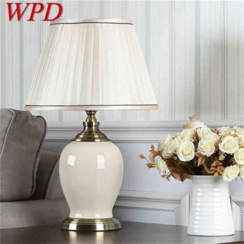 WPD Ceramic Table Light Modern Luxury Desk Lamp LED For Home Bedside Bedroom