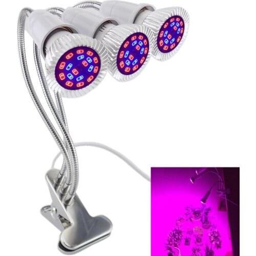 Plant led Growing Light 3 HEAD Cultivo Flower Greenhouse Grow Tent 18 LED Grow Light Indoor growth Lamp Hydroponics Desk Clip
