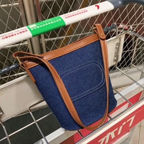 Women Denim Handbag Sac A Main Ladies Vintage Fashion Casual Tote Bags Female Bucket Bag Brand Crossbody for Girls Shoulder Bags
