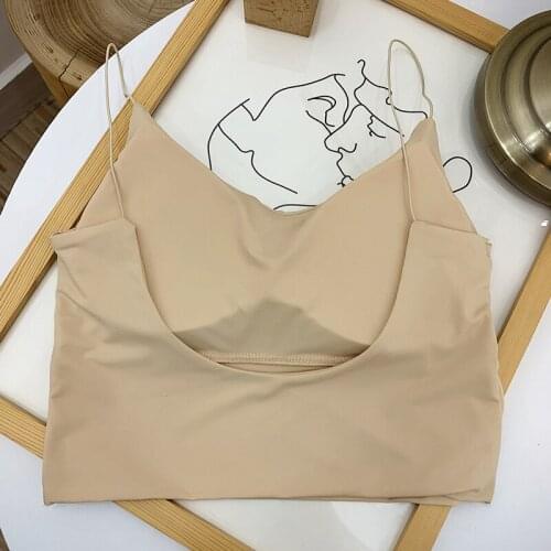 Women Crop Tops Female Spaghetti Strappy Camis Lingirie Tops Casual Crop Tops For Women Underwear Cotton Tube Tops Women