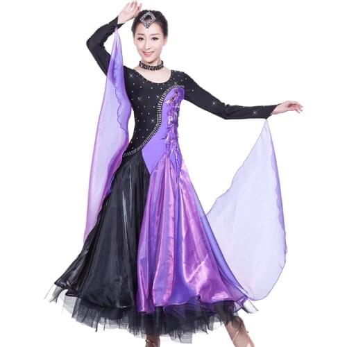 Ballroom Competition Dance Dress Women Tango Flamenco Waltz Dancing Suit Adult Waltz Tango Dance Dresses Dancing Uniform B-6205