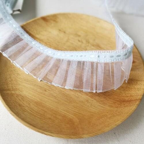 1M Latest Lace Fabric Tulle Width 5cm Ribbon High Quality Lace Fabric Guipure Lace Trim Sewing Accessories encajes dentelle KQ20