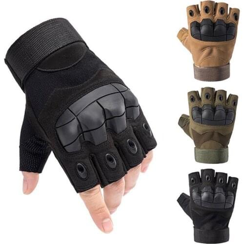 1pair Outdoor Tactical Gloves Airsoft Sport Gloves Full Half Finger Army Military Men Combat Shooting Hunting Gloves Fingerless