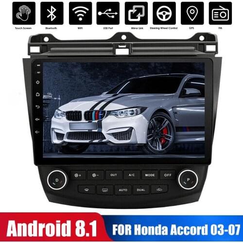 10.1'' Android 8.1 GPS Car MP5 2020 WIFI Car Radio NEW 1+16G Car Player Quad Core for Honda Accord 2003-2007